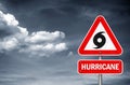 HURRICANE - traffic sign warning illustration