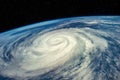 Hurricane view from the space Elements of this image furnished by NASA Royalty Free Stock Photo