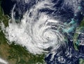 Hurricane view from the space Elements of this image furnished by NASA Royalty Free Stock Photo