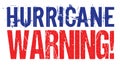 Hurricane warning alert banner design concept