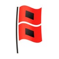 Hurricane warning flag icon