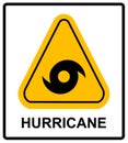 Hurricane Warning Sign Royalty Free Stock Photo