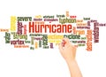 Hurricane word cloud hand writing concept Royalty Free Stock Photo