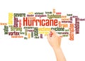 Hurricane word cloud hand writing concept