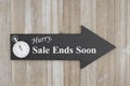 Hurry Sale ends soon sign Royalty Free Stock Photo