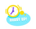 Hurry Up Icon with Alarm Clock. Special Offer Promotion, Countdown Banner for Shopping, Marketing Campaign, Great Deal