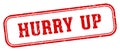 hurry up stamp. hurry up rectangular stamp on white background Royalty Free Stock Photo
