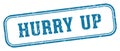 hurry up stamp. hurry up rectangular stamp on white background Royalty Free Stock Photo