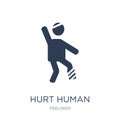 hurt human icon. Trendy flat vector hurt human icon on white background from Feelings collection