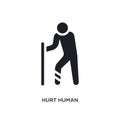 hurt human isolated icon. simple element illustration from feelings concept icons. hurt human editable logo sign symbol design on
