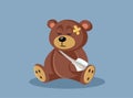 Hurt Teddy Bear with a Bandage and a Broken Arm