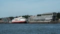 Hurtigruten Expeditions Otto Sverdrup at the Altona Container Terminal in Hamburg