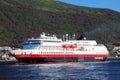 Hurtigruten - passenger and freight shipping -Norways coast Royalty Free Stock Photo