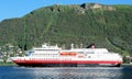 Hurtigruten - passenger and freight shipping -Norways coast Royalty Free Stock Photo