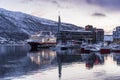 Hurtigruten ship M/S Spitsbergen TromsÃÂ¶ Royalty Free Stock Photo