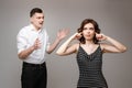 Young couple is having a quarrel. Misunderstanding in couple concept. Royalty Free Stock Photo