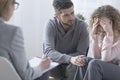 Husband comforting his wife Royalty Free Stock Photo