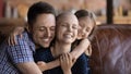 Husband dad and daughter cuddling wife mom fighting against cancer Royalty Free Stock Photo