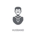 husband icon. Trendy husband logo concept on white background fr