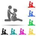 Husband, pregnant woman multi color style icon. Simple glyph, flat of pregnant woman icons for ui and ux, website or mobile