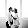 Husband Wife Kiss Romance Lifestyle Royalty Free Stock Photo