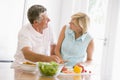 Husband And Wife Preparing meal,mealtime Together Royalty Free Stock Photo