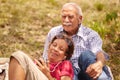 Husband And Wife Senior Man Woman Listening Music Royalty Free Stock Photo