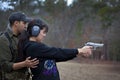 Husband and Wife Shooting Lesson