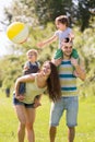 Husband, wife and their children Royalty Free Stock Photo