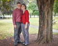 Husband and Wife Under a Tree Royalty Free Stock Photo