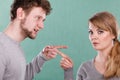 Husband and wife yelling and arguing. Royalty Free Stock Photo