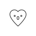 Hushed Face emoticon outline icon