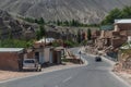 Hushekat village in Zeravshan river valley in northern Tajikist Royalty Free Stock Photo