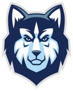 Husky dog head mascot