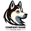 The Husky emblem logo Template