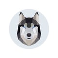 Husky head polygonal style.