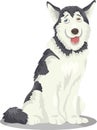 Husky or malamute dog cartoon Royalty Free Stock Photo