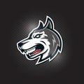 Husky, wolf head esport gaming mascot logo