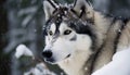 A husky wolf in the north pole ai, ai generative, illustration