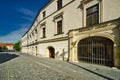 Husova ulica street in Vyskov town with Civic authorities building