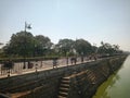 Hussain sagar lake viepoint bridge tree water fish road side view lovely point