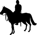 Hussar light horseman silhouette Royalty Free Stock Photo