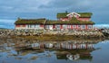 Hustadvika Guesthouse situated near the Atlantic Ocean road. Royalty Free Stock Photo