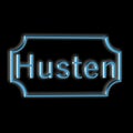 `Husten` = `Cough` - word, lettering or text as a 3D illustration, 3D rendering, computer graphics