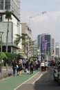 the hustle and bustle of Jakarta on Sunday morning