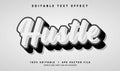 hustle vector text effect with modern style Royalty Free Stock Photo