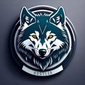 Hustler wolf Ai art logo Royalty Free Stock Photo