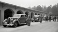 Hustling Gas Station. Cars Eagerly Waiting in Line for Swift and Efficient Fueling Process Royalty Free Stock Photo