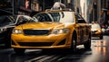 hustling yellow cabs in vibrant new york city highquality 16k motion blur street scene