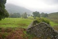 Hut above Rydalwater in the rain Royalty Free Stock Photo